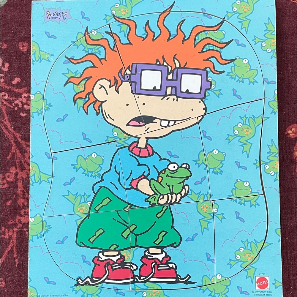 Mattel Rugrats Puzzle with Orange and Green Design